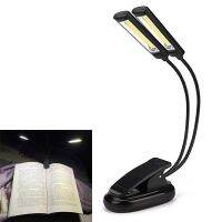 【Baixiang Flower City】   ❡ Flexible Clip On Book Light USB Rechargeable Double LED Reading Lamp Desk Table Portable Lights Music Stand Orchestra Lamps