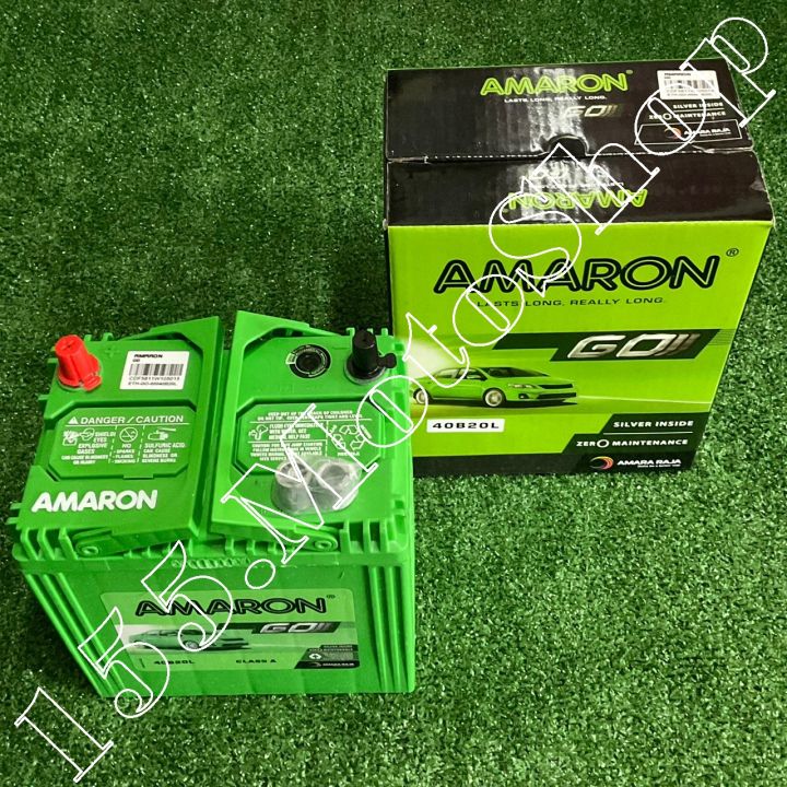 แบตเตอรี่-อมารอน-amaron-40b20l-รับประกันคุณภาพ-1-ปีเต็ม-สินค้าคุณภาพดีเยี่ยมโรงงานมาตรฐาน