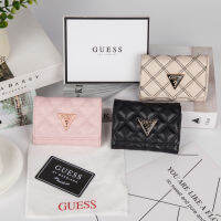 TOP☆GUESS กระเป๋าสตางค์ใบเล็กใบสั้นผู้หญิงญี่ปุ่นและเกาหลีอเนกประสงค์สามพับขนาดเล็กสดกระเป๋าเงินเหรียญผู้หญิงหวาน