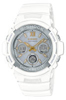 Casio G-Shock นาฬิกาข้อมือผู้ชาย สายเรซิ่น รุ่น AWG-M100SGA, AWG-M100SGA-7A - สีขาว