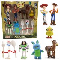 ฟิกเกอร์ดิสนีย์ Story 4 Forky Woody Lightyear Rex Alien พร้อมกล่อง ของเล่นสําหรับเด็ก 7 ชิ้น