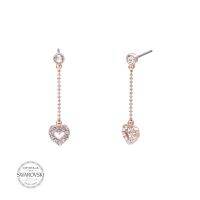 WEST ISLAND LONDON ต่างหู ตุ้มหู WE RG1-WI9023211 Heart Earring  - Rose Gold Plating - Nickel Free - Surgical Grade - IGPU19-11