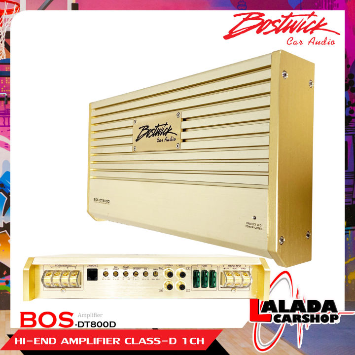 เพาเวอร์แอมป์-class-d-bostwick-รุ่นbos-dt800d-gold-seriesขับซับ-mono-block-1-ch-กำลังขับสูงสุด-800-watts-ขนาดเล็ก-ของแท้100-ตอบสนองแนวเสียงอย่างฟังเพราะ-แรง-นุ่ม