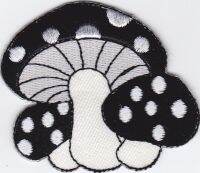 iron on patch Embroidery Magic Mushroom 6x5.5 cm เห็ดวิเศษ ตัวรีด เย็บติดผ้าประเทศไทย โลโก้ปัก มีกาวสำหรับรีด ตกแต่งเสื้