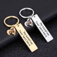 Personalized Couple Keychain Customized Photo Key Chain Valentines Day Gifts For Boyfriend Girlfriend Lovers Anniversary Gift