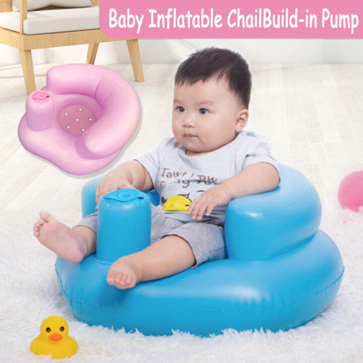 Inflatable Baby Sofa Inflatable Baby Sofa Chair with Foam Kids Learn to Sit Chair Soft Seat PVC