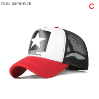 TOOL IMPROVER หมวกเบสบอลห้าดาวสำหรับผู้หญิงหมวกเบสบอลกลางแจ้งระบายอากาศได้ดีสำหรับผู้ชาย