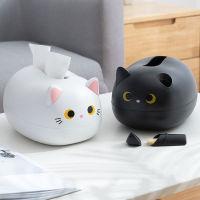 Multifunction Tissue Box Kitchen Napkin Storage Box Wc Paper Container Desktop Toilet Paper Holder Cute Cat Style Decorate New