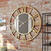 ✖☈ Wrought Iron Living Room Clock Clock Wall Mirror Living Rooms - Round Iron Mirror - Aliexpress