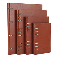 A5 A6 B5 Hollow Loose-Leaf Notebook,โน๊ตบุ๊คที่ถอดออกได้,Leather Notepad Notebook Binder Notepads Stationery