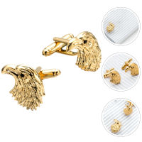 Boomss【New】 1 คู่ Eagle Head Cuff Links โลหะ Cuff Links เสื้อ Cuff Links Tuxedo Cuff Links สำหรับผู้ชาย