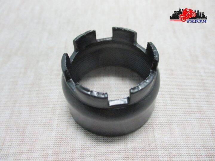 yamaha-chappy-lb50-lb80-connecting-joint-amp-gasket-set-black-เกลียวคอท่อ-สีดำ-และ-ปะเก็นคอท่อ