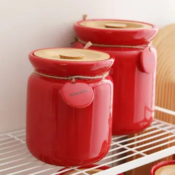 Sweejar Ceramic Canisters, Food Storage Jar Set with Airtight Seal