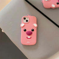 ลายบีเวอร์สีชมพู3D การ์ตูนน่ารักแฟชั่นสำหรับ IPhone14 13 12 11 Pro Max สำหรับเคสโทรศัพท์เป็นคู่ที่สร้างสรรค์