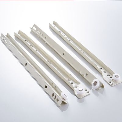 4pcs/set Drawer Track Slides Two Cabinet Rails Thickening Computer Table Chute Clothing Keyboard Roller Pulley Furniture