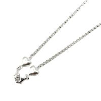 DSP สร้อยคล้องแมสเงินแท้ลายผ่าหวาย ชาร์มหัวใจเกลี้ยง เงินแท้ 92.5%: 925 Sterling Silver Face Mask Chain [DS0106]