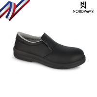 NORDWAYS TED รองเท้าเชฟ เซฟตี้ หนังไมโครไฟเบอร์ นุ่มสบาย มาตรฐาน ISO (กันลื่น) - สีดำ