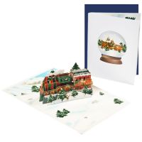 3D Christmas Cards 3D Steam Train Greeting Christmas Cards Handmade Up Greeting Cards Up Christmas Cards For Friends And