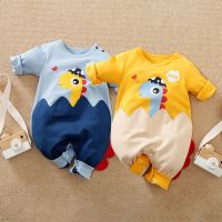 [COD] New baby jumpsuit dinosaur male newborn out romper female cartoon crawling cross-border