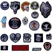 Evil Skull  Embroidered Iron on Patches for DIY Stripes Clothes Patchwork Sticker Custom Applique Haberdashery