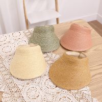 【CC】 Color Hat Raffia Top Beach Chapeau Protection Outdoor Fishing Vacation Cap