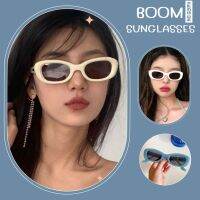 BOOM?แว่นตากันแดด กรอบมนทรงสี่เหลี่ยมผืนผ้า 6 สี