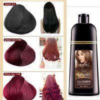 【CW】 500ml Color Shampoo for Hair Argan Instant Dye Cover Permanent