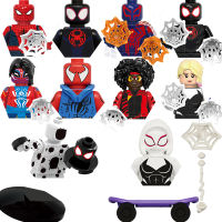 Superhero Building Blocks Marvel ของเล่น Mini Action Figures Miles Morales Gwen Stacy ตุ๊กตาเด็กของขวัญ