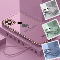 ↂ☜ เคส OPPO A15S เคส OPPO A15 เคสโทรศัพท์มือถือลายใบเมเปิ้ลสําหรับ Case