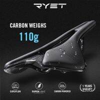 【LZ】♗  RYET-Full Carbon Racing Bike Saddle Ultraleve Oval Trilhos de Carbono Seat Saddles Superflow Estrada Bicicleta Almofada Parts