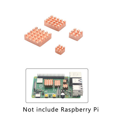 Raspberry Pi 4 Model B Heat Sink Metal Copper Heatsink Passive Cooling Pad Heat Dissipation Radiator for Raspberry Pi 4