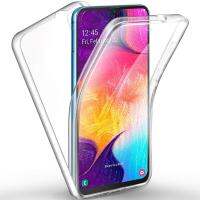 เต็มรูปแบบ360เคสสำหรับ Samsung Galaxy A5 A6 A8 A7ซิลิโคนสองด้าน TPU ใสสำหรับ A70 A52 A50 A10 A12 A21S A53