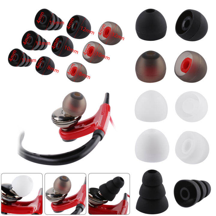 VHOIC 10 Pairs 4MM Universal Cover Cap Headphones Rubber Silicone Inear Earphone Ear tips
