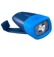 FORCLAZ ไฟฉายมือหมุน ความสว่าง 75 ลูเมน Autonomous, Rechargeable Torch - Dynamo 500 USB Blue - 75 Lumens