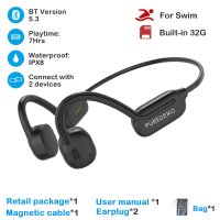 Original Bone Conduction Bluetooth Headset Sweatproof Waterproof IPX8 Headset for Swimming Outdoor Sport 32G Bass Headset