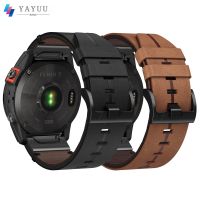 ✿ Fenix 7 Wristband 22mm Leather Bands for Garmin Fenix 5/Fenix 6/Fenix 7/Forerunner 935/945/Approach S60/S62/Quatix 5/EPIX 2