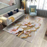 Modern 3D Floral Large Car In The Living Room Coffee Table Rug Washable Non-slip Mat For Kitchen Floor Home Entrance Mat