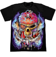 Anchor Pirate Skull T shirt