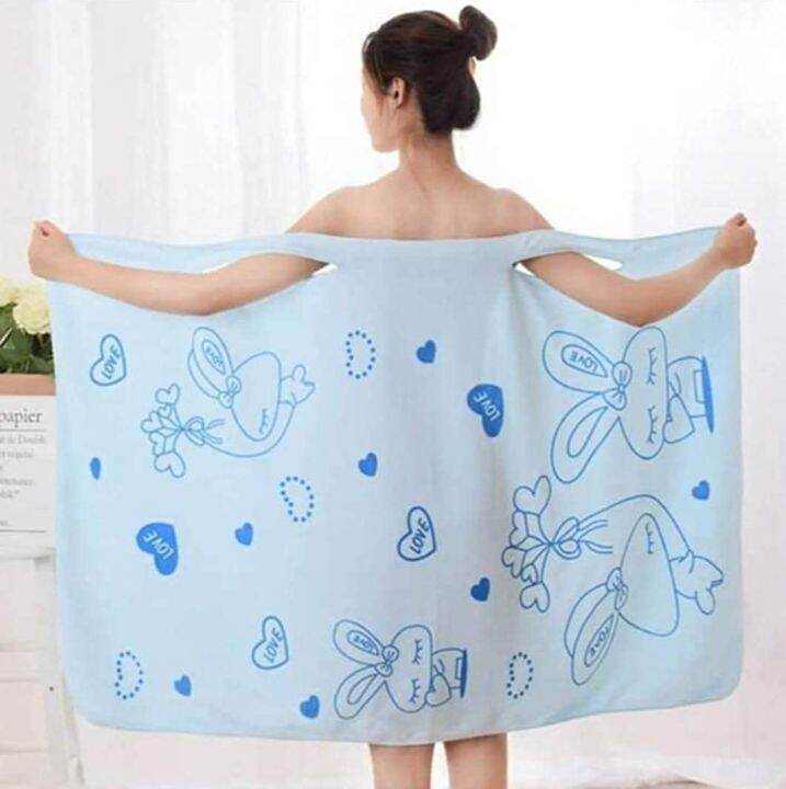 Bathrobe Fashion Lady Wearable Fast Drying Magic Bath Towel Beach Spa