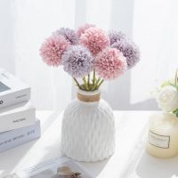 5Pcs Silk Ball Chrysanthemum Wedding Artificial Flower Christmas Decor Vase for Home Scrapbooking Flower Arrangement Accessories