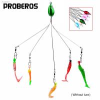 ♂✁◈ PROBEROS 1pc Artificial 5 Arms Umbrella Alabama Rig Fishing Lures 9.5g 21cm Stainless Snap Swivel Spinners Bass Baits Tackle