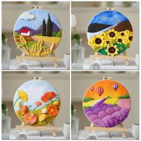 【CC】✑✲☸  PhotoCustom Wool Embroidery Felt Painting Needle Picture