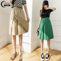 กางเกง Oooo สำหรับผู้หญิงกางเกงขากว้าง Culottes นักเรียนบางสไตล์หลวมสบายๆกางเกงตัด