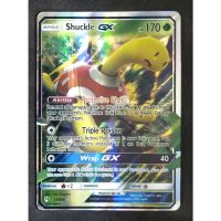 Pokemon Card ภาษาอังกฤษ Shuckle GX Card 17/214 ทสึโบะทสึโบะ Pokemon Card Gold Flash Light (Glossy)