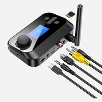 SOOMFON 2 IN 1 Bluetooth 5.0 Receiver Transmitter RCA 3.5MM Aux Wireless Stereo Music Audio Adapter For TV Speakers