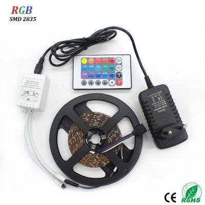 【cw】 RGB LED Strip Light SMD2835 5M Not Waterproof Led Tape DC12V Ribbon Diode Led Lights Strip Lamp With IR Remote Controller ！