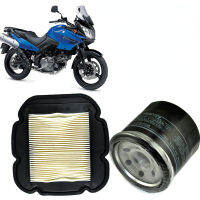 รถจักรยานยนต์กรองอากาศและกรองน้ำมันสำหรับ Kawasaki KLV1000 04-06 Suzuki DL650 V-Strom 2004-2021 DL1000 V-Strom 2002-2010