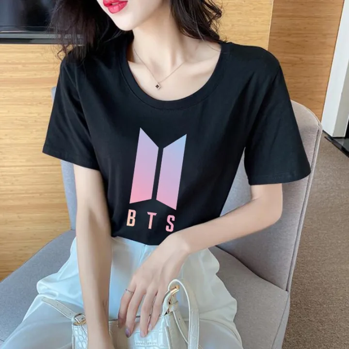 BTS Kpop Women T-Shirt Harajuku Girls Streetwear Tops BTS Fans Gifts Army  Shirt Clothes | Lazada