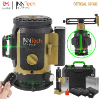 InnTech เครื่องวัดระดับเลเซอร์ เลเซอร์ 3 มิติ 12 แกน 360 องศา ลำแสงสีเขียว รุ่น INT-GOLD-3D พร้อมขาแขวนเลเซอร์ รีโมท อุปกรณ์ครบชุด และกระเป๋ากันกระแทกอย่างดี 12 Lines Green Laser Level ระดับน้ำเลเซอร์ เลเซอร์วัดระดับ เครื่องวัดระยะ รุ่นใหม่แบตใหญ่ 2 เท่า!