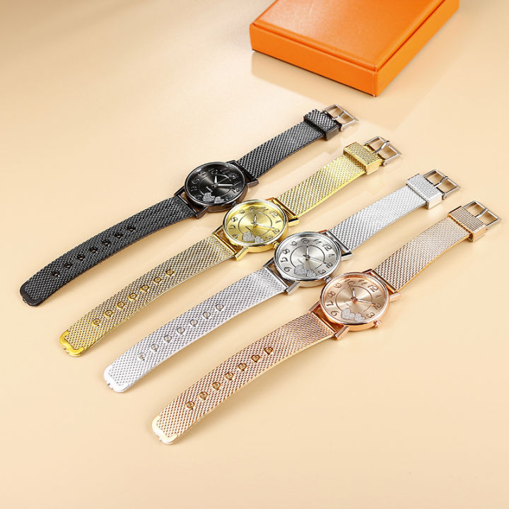 ilovediy-นาฬิกาผู้หญิงมีแบรนด์แฟชั่นสำหรับผู้หญิงเรียบง่ายเข็มกลัดหัวเข็มขัดนาฬิกาข้อมือควอทซ์นาฬิกาสตรี